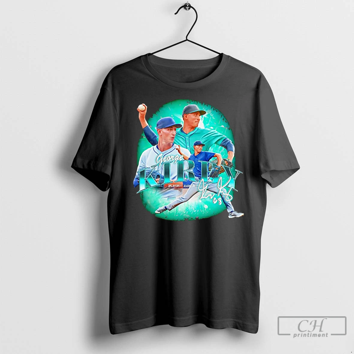 Classic George Kirby Picture Collage Signature Seattle Mariners T Shirt