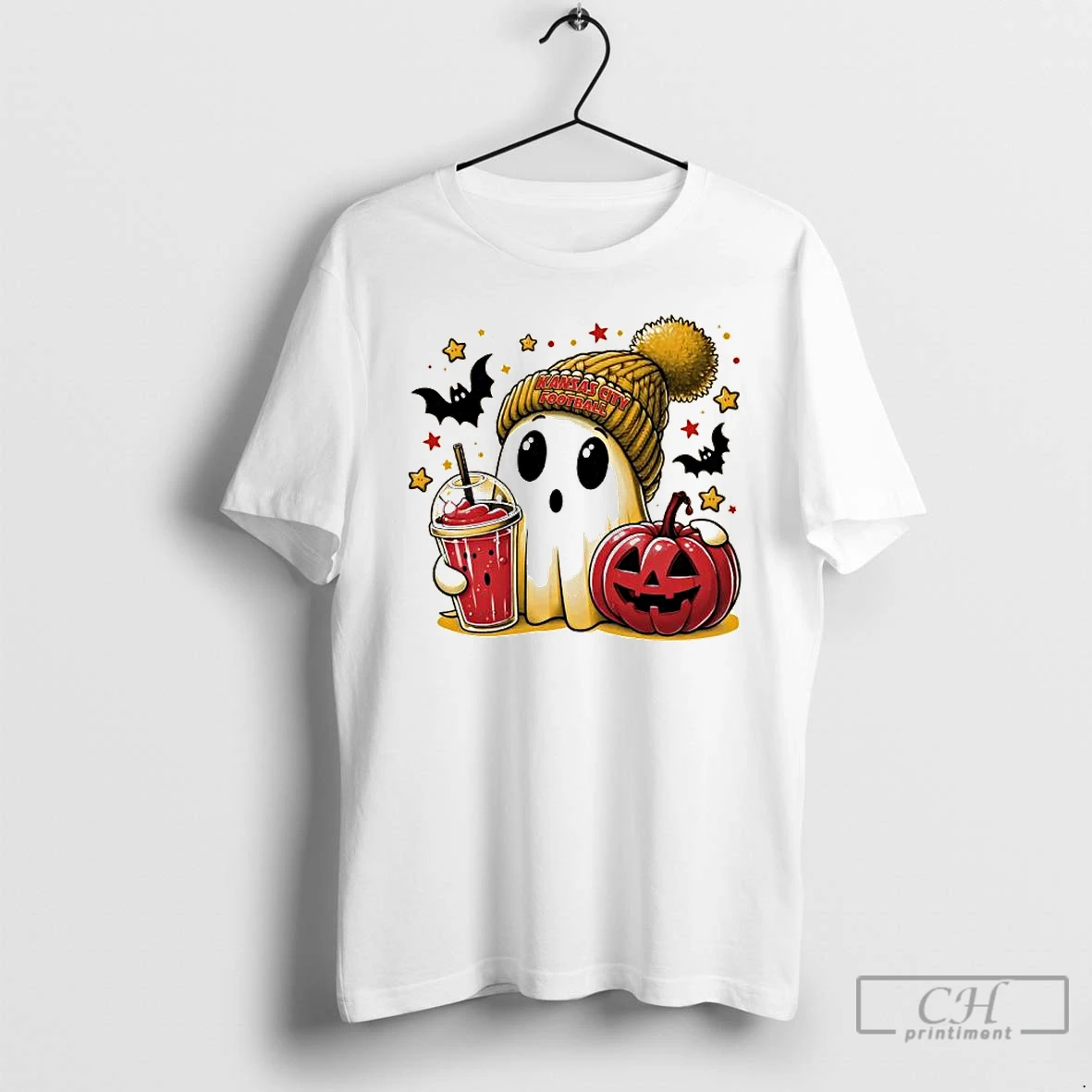 Classic Ghost Halloween X Kansas City Chiefs Football Beanie Pumpkin Bats T Shirts Hoodie Longsleeve
