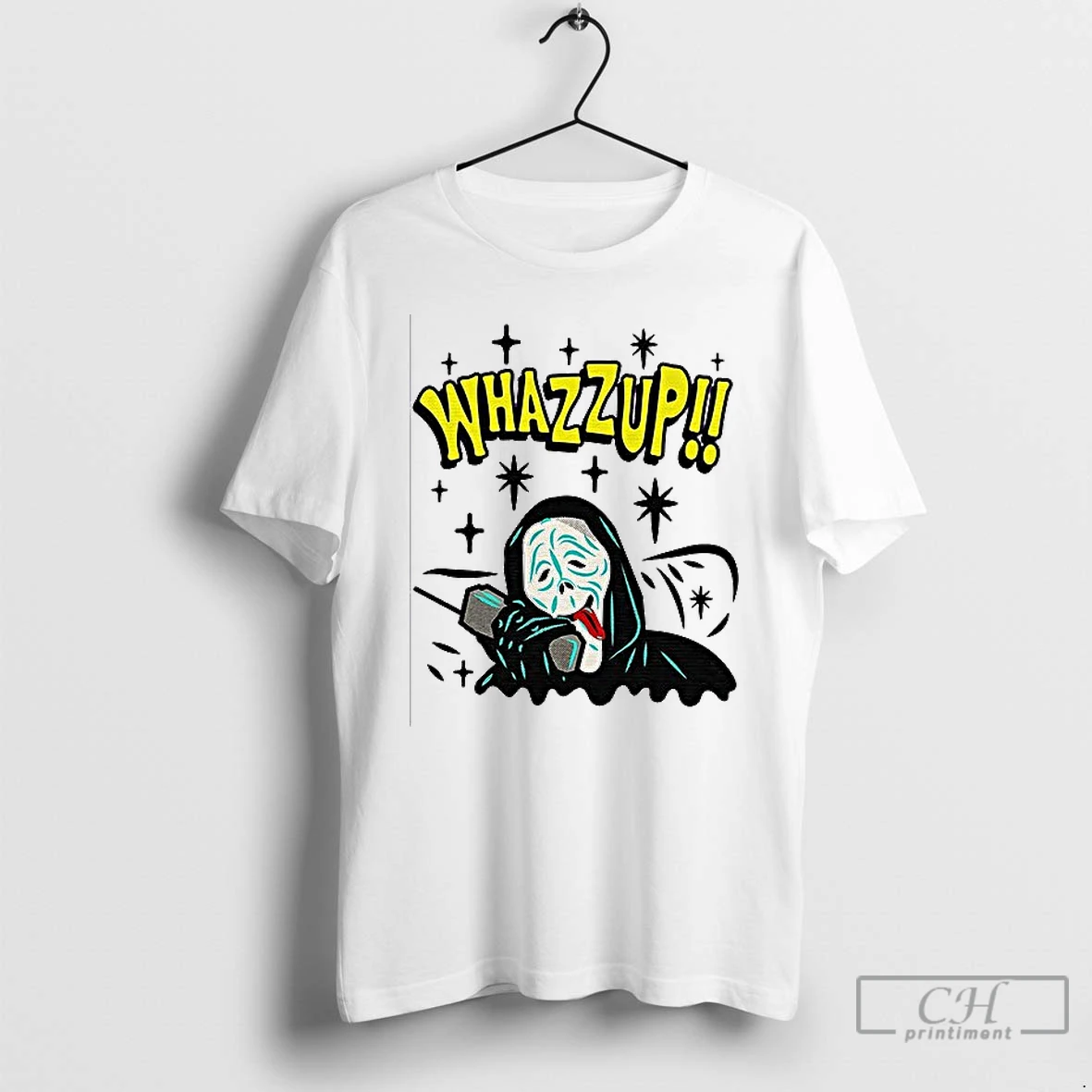 Classic Ghostface Whazzup Halloween T Shirs Sweater Hoodie