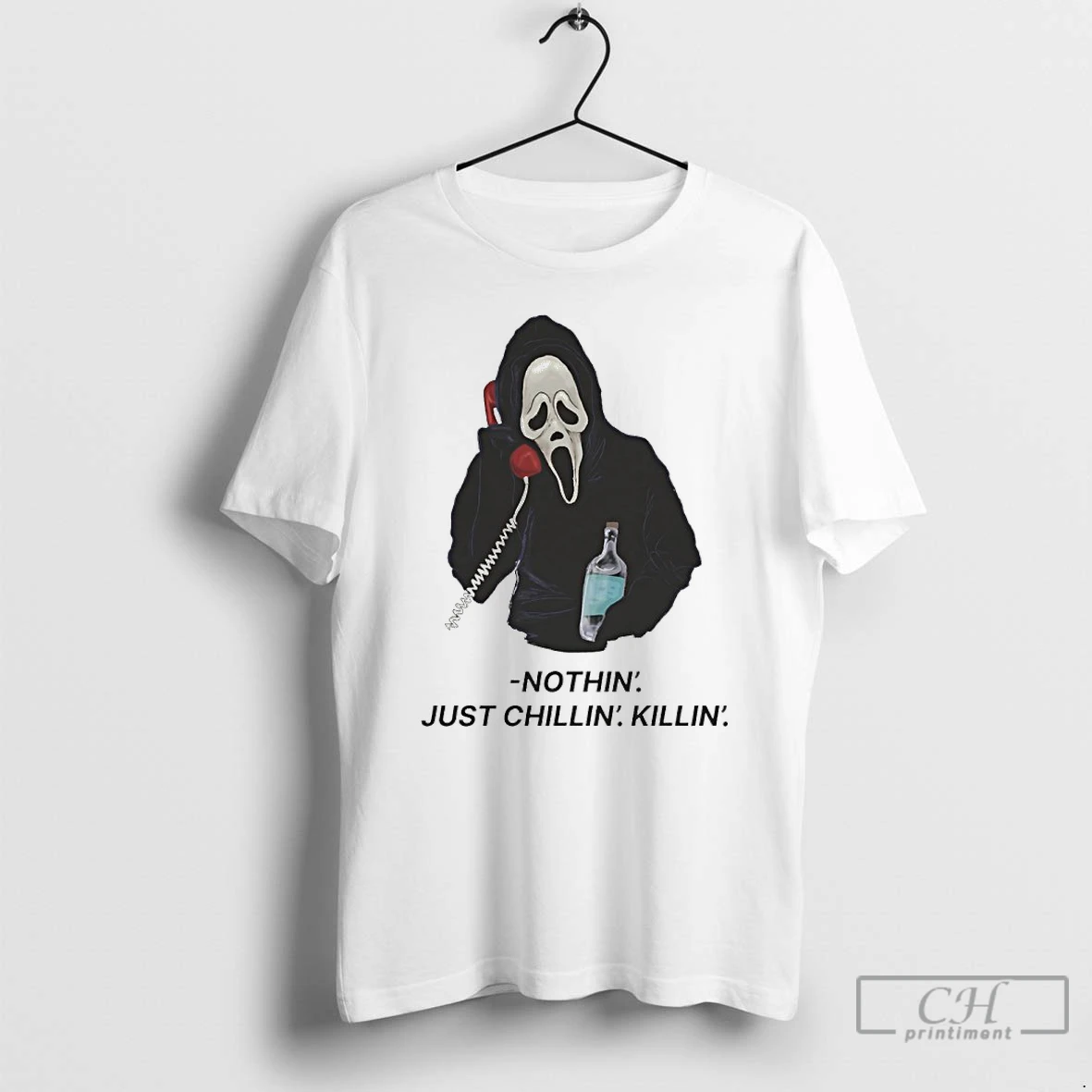Classic Ghostface Nothin Just Chillin Killin T Shirts Hoodie