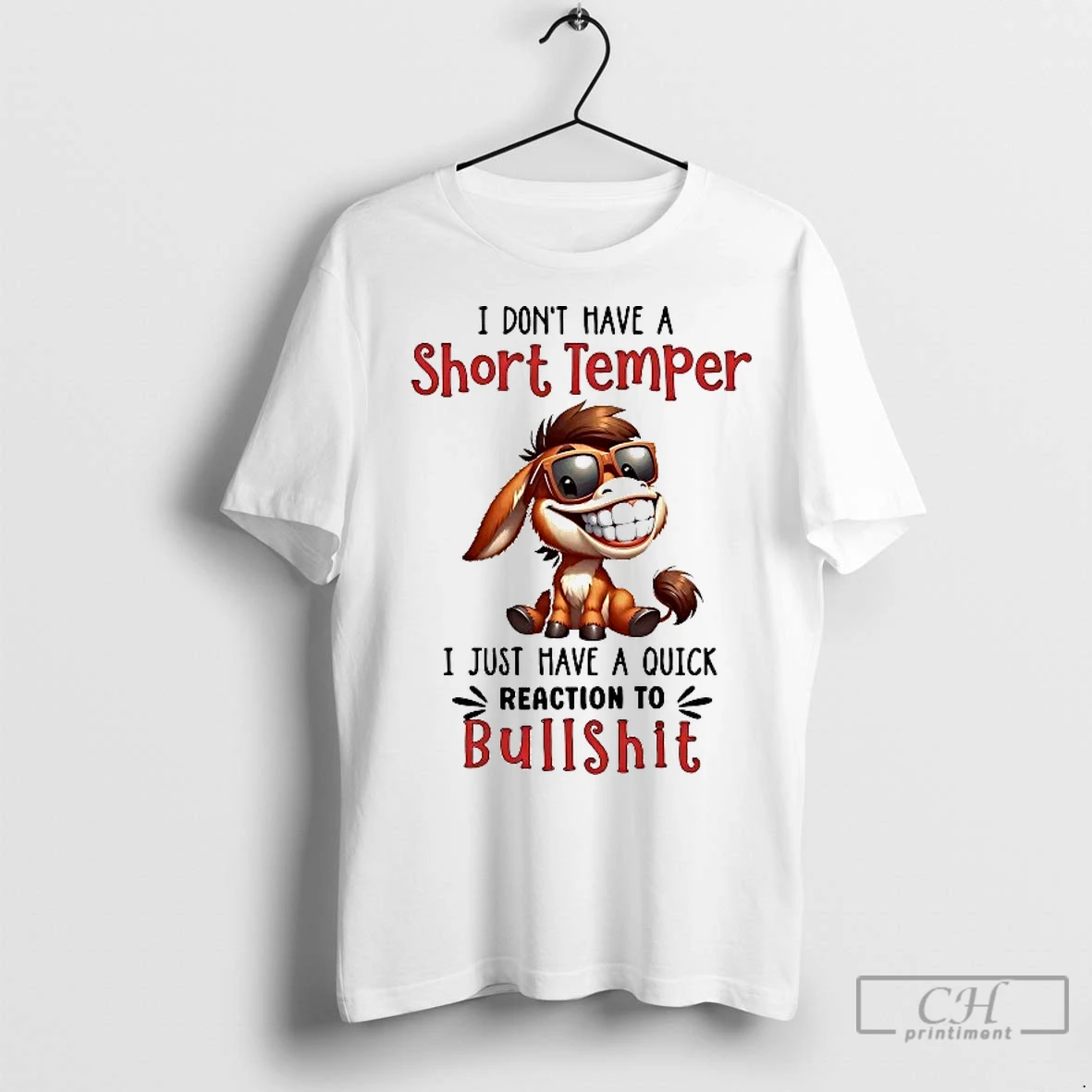 Classic Girafette I Dont Have A Short Temper Have A Quick Reaction To Bullshit T Shirt