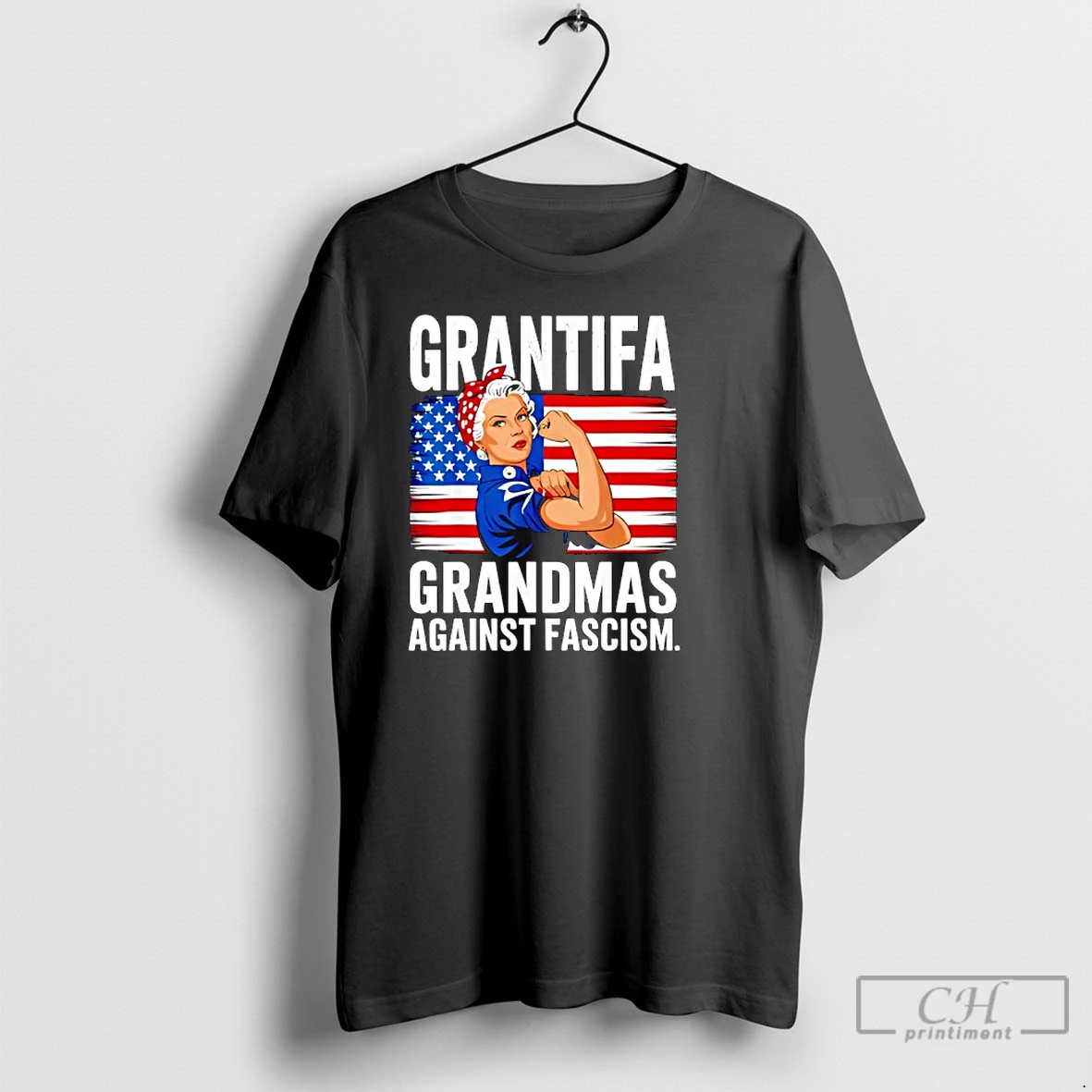 Classic Grantifa Grandmas Against Fascism Flag Resist No Kings Retro T Shirts Hoodie