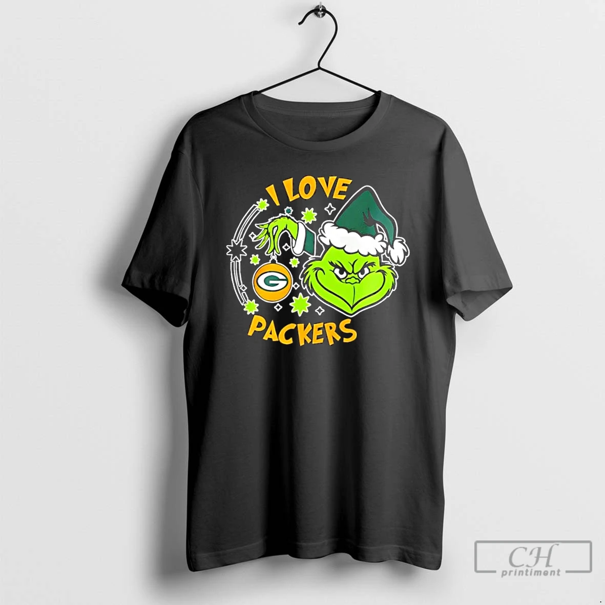 Classic Grinch I Love Green Bay Packers They Hate Us Because They Aint Us 2 Sided T Shirts Hoodie