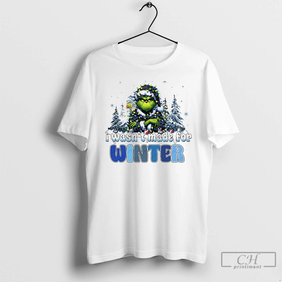 Classic Grinch I Wasnt Made For Winter Christmas White T Shirts Hoodie