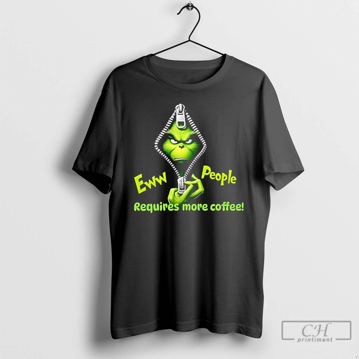 Classic Grinch Eww People Require More Coffee T Shirts Hoodie