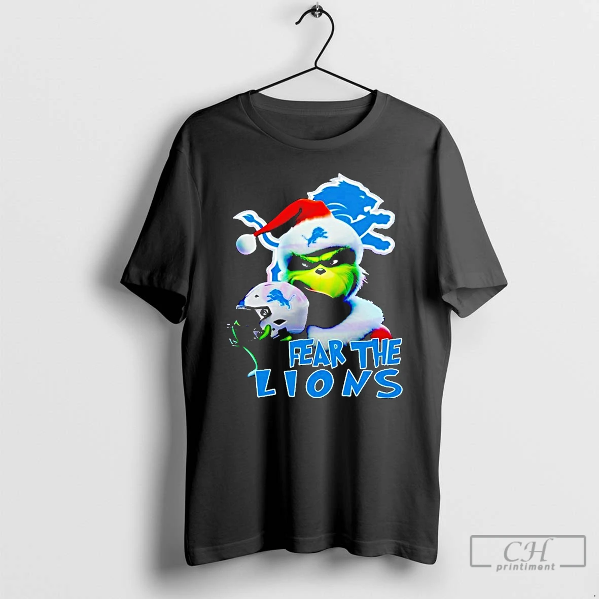Classic Grinch Fear The Lions Detroit Lions T Shirts Hoodie