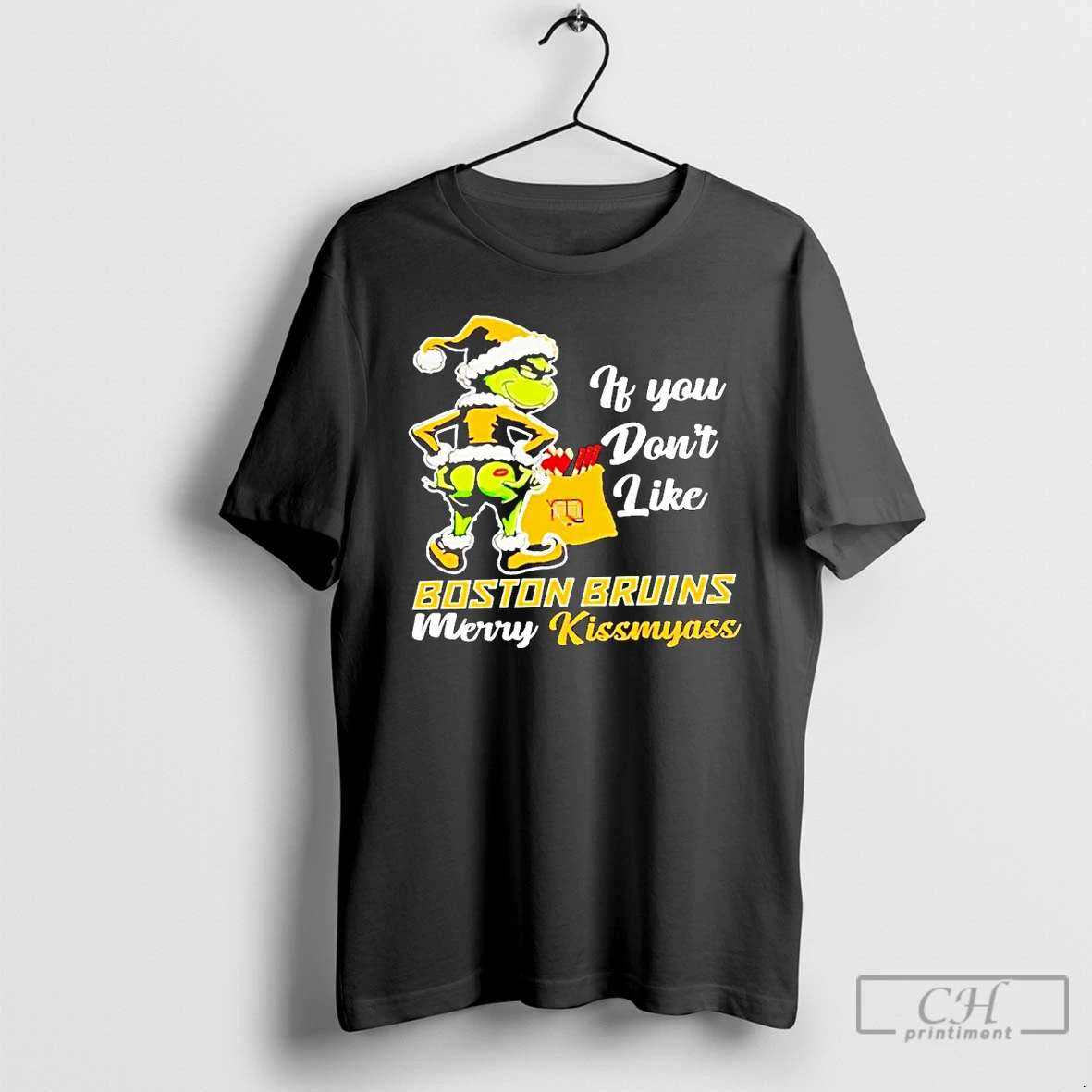 Classic Grinch If You Dont Like Boston Bruins Merry Kissmyass T Shirts Hoodie