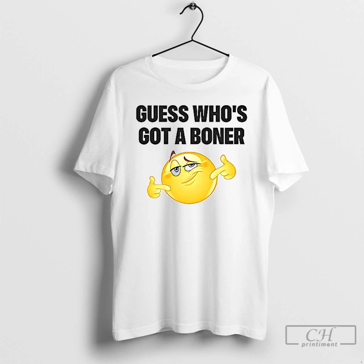 Classic Guess Whos Got A Boner Emoiji T Shirs Sweater Hoodie