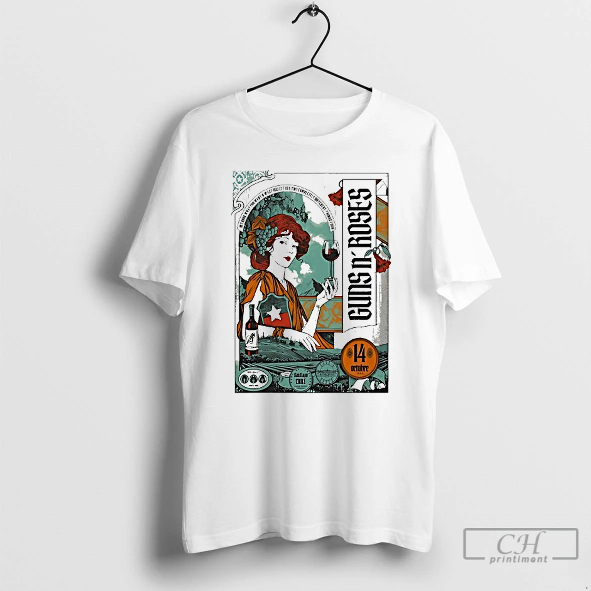 Classic Guns N Roses Santiago Chile Tour 2025 T Shirts Hoodie