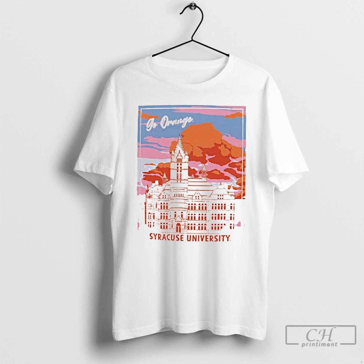 Classic Hall Of Languages At Syracuse University Logo T Shirts Hoodie