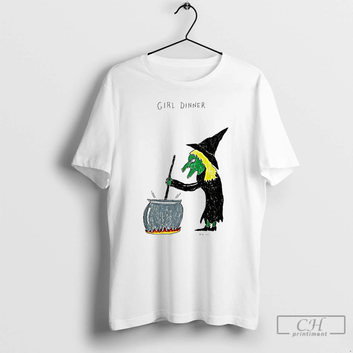 Classic Halloween Witch Motif Girl Dinner T Shirts Hoodie