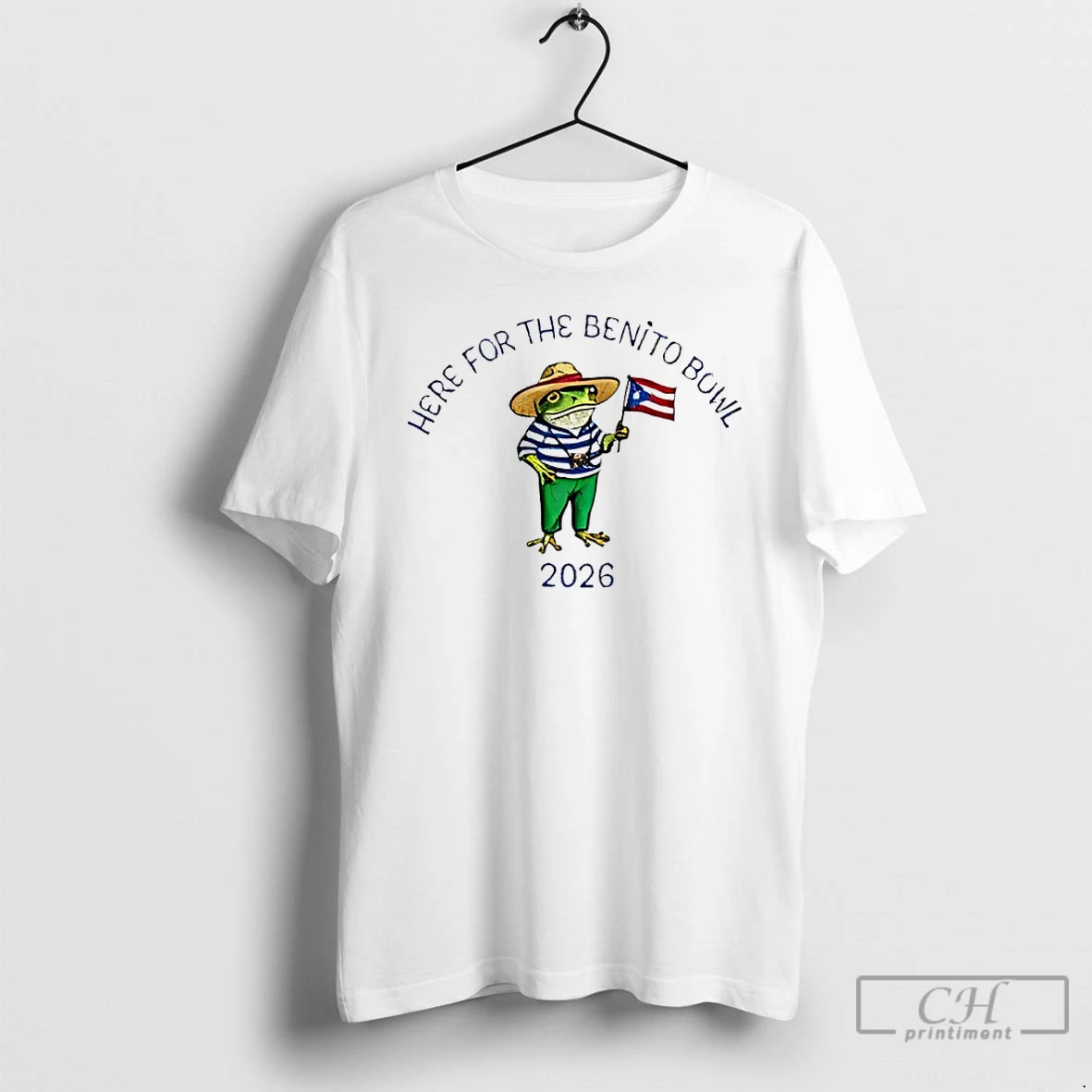 Classic Here For The Benito Bowl 2026 Frog Puerto Rican Flag T Shirts Hoodie