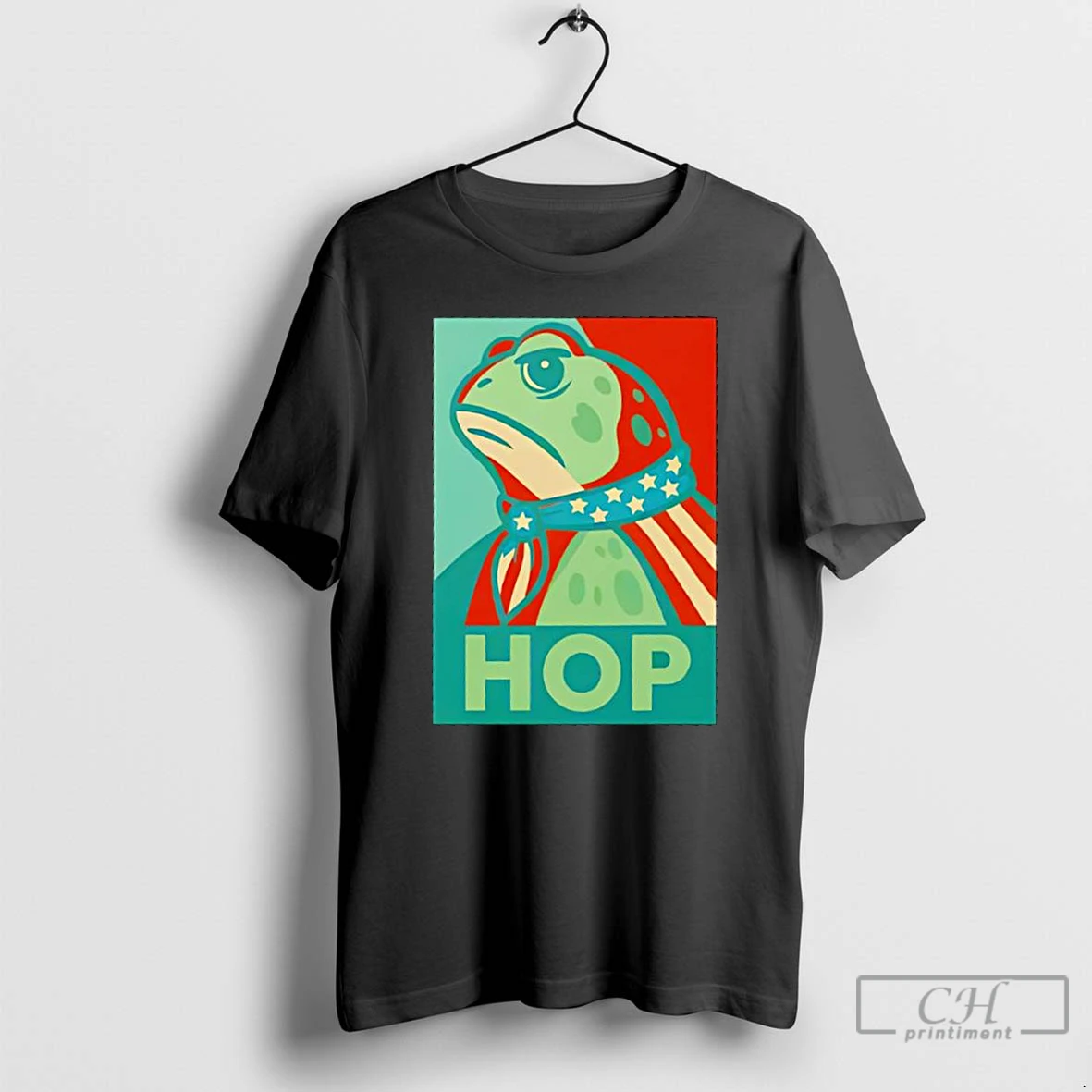 Classic Hop Portland Frog Wearing American Flag T Shirts Hoodie