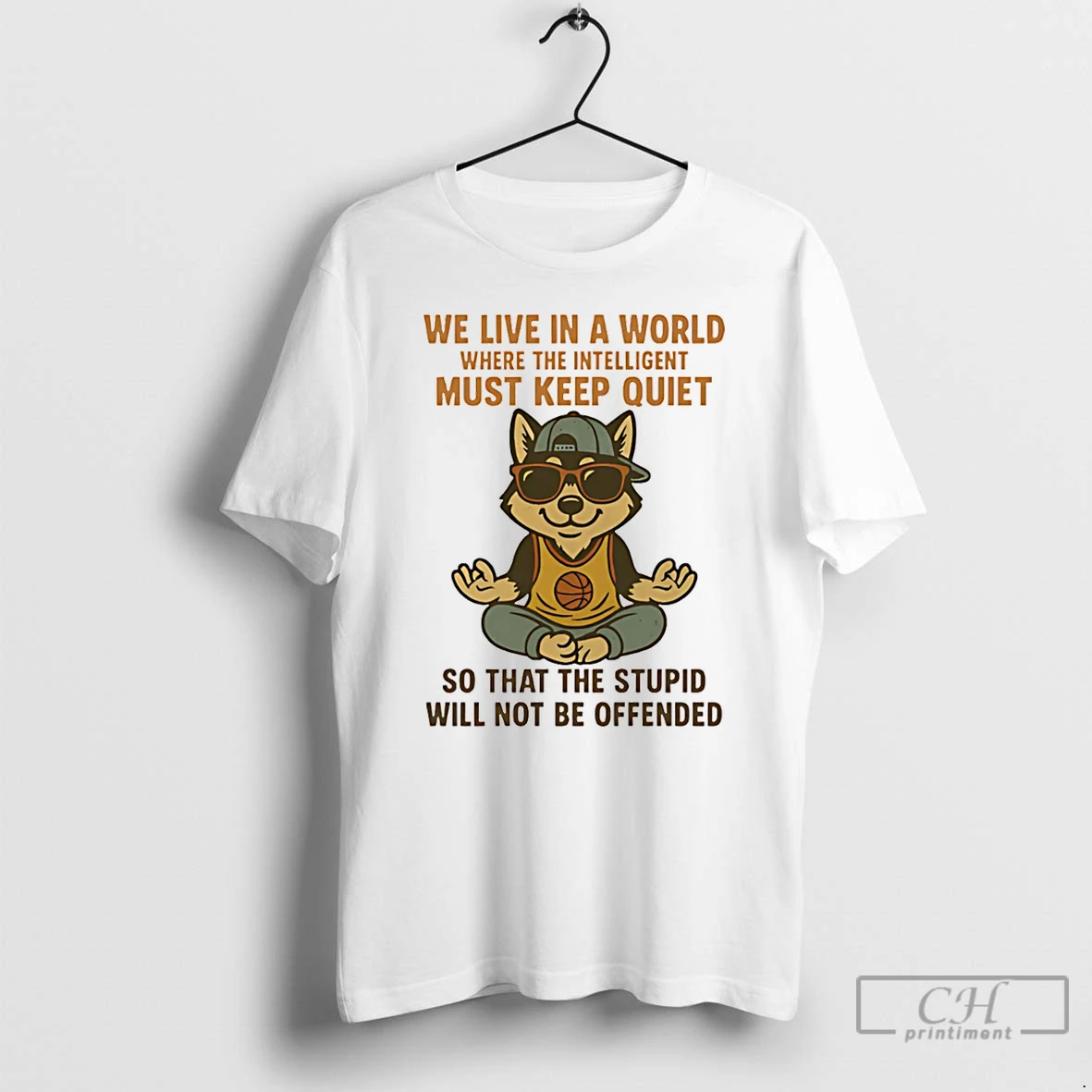 Classic Husky We Live In A World Where The Intelligent Must Keep Quiet T Shirts Hoodie