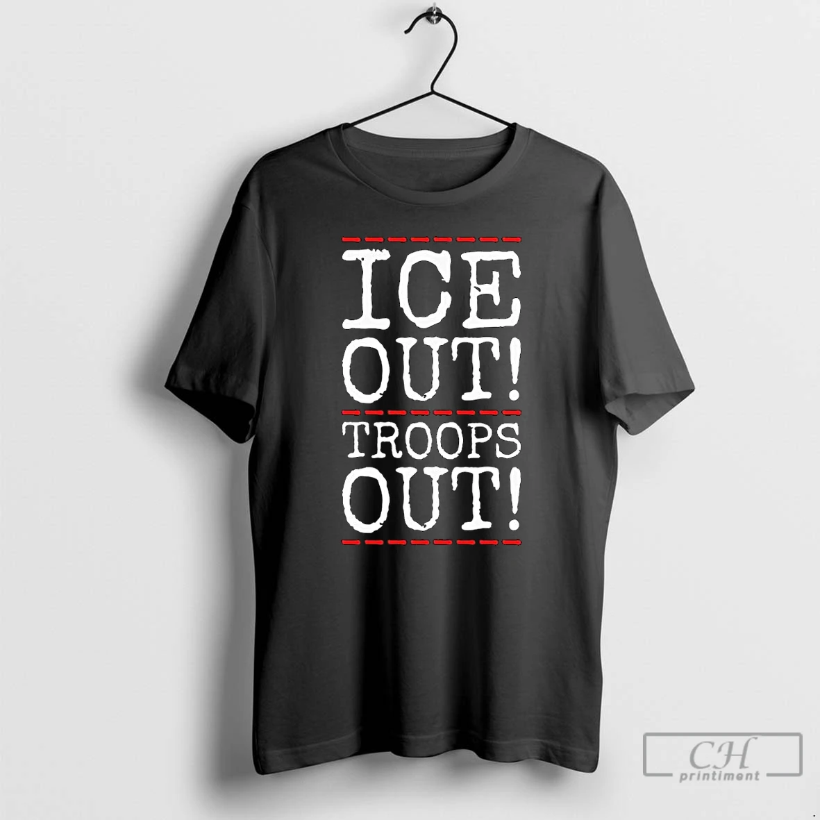 Classic Ice Out Troops Out Abolish Ice Anti Trump Long Sleve T Shirts Hoodie