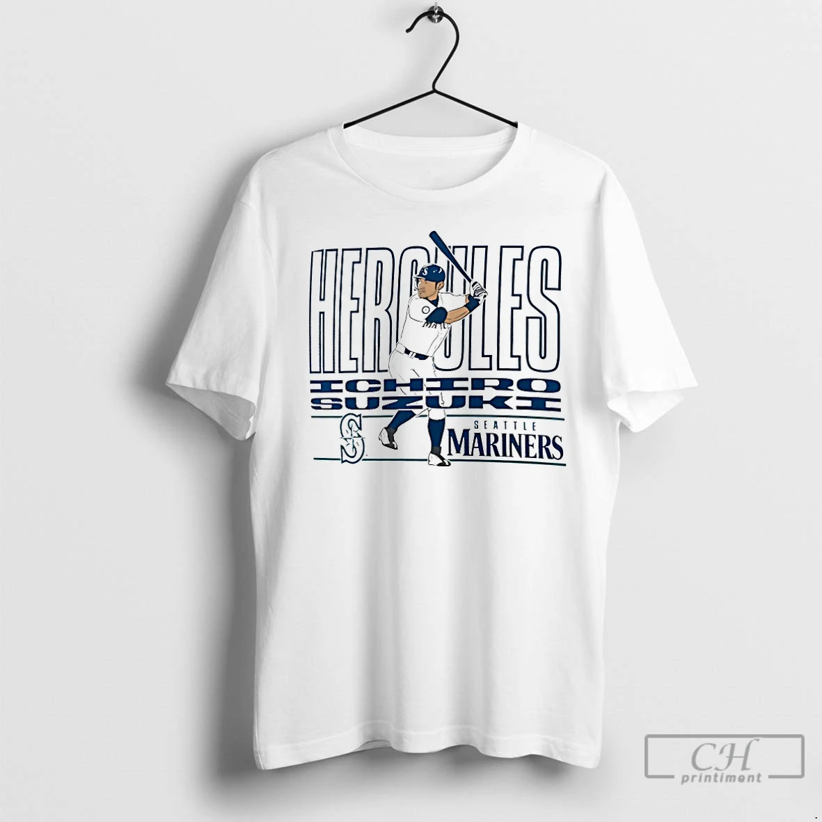 Classic Ichiro Suzuki Seattle Mariners Cooperstown Player T Shirt