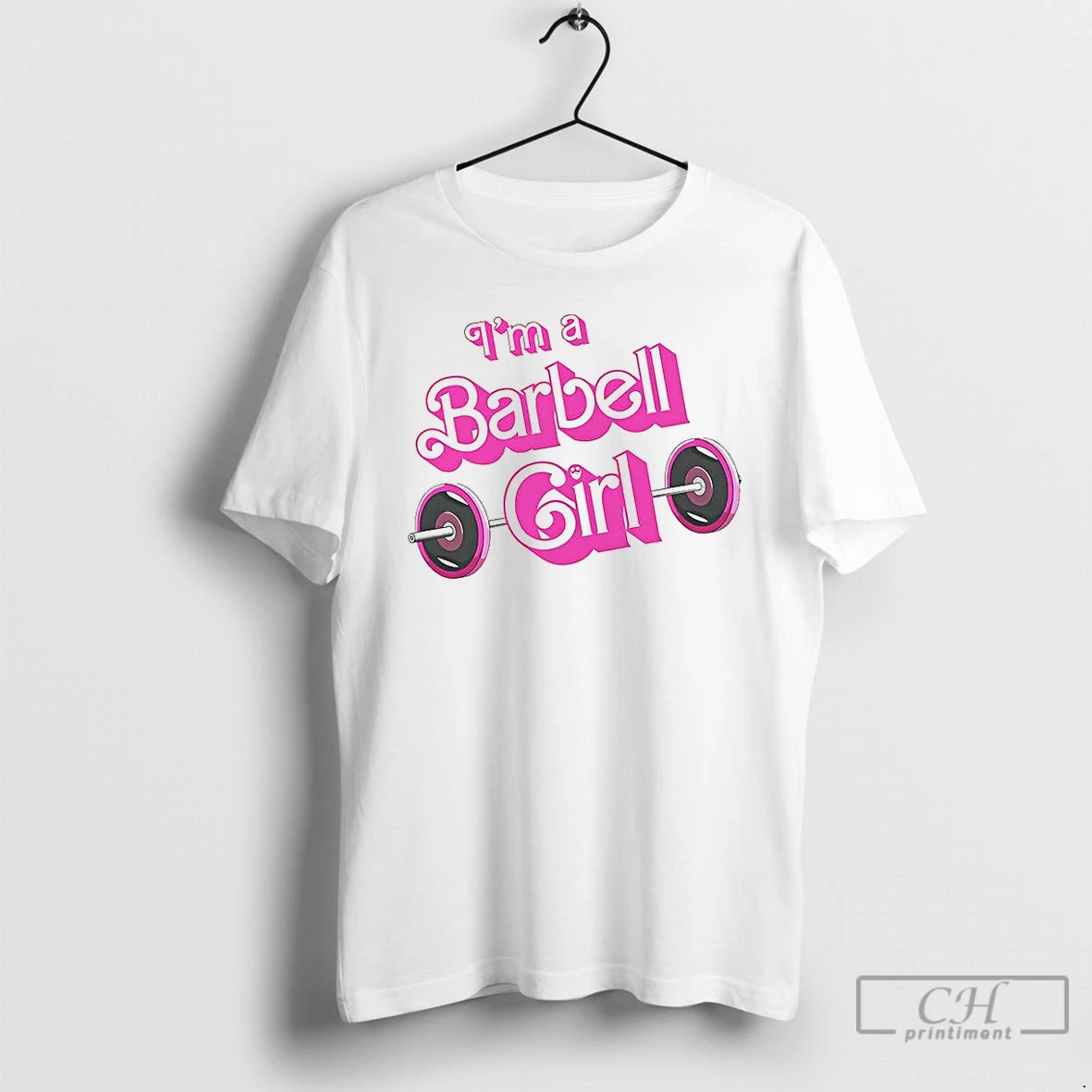 Classic Im A Barbell Girl Gym Lover T Shirts Hoodie
