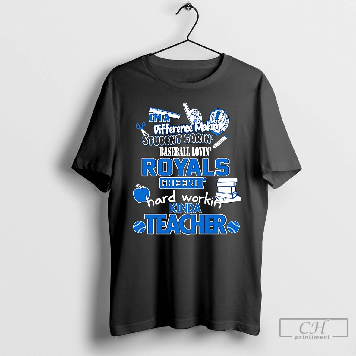 Classic Im A Difference Making Student Caring Baseball Loving Kansas City Royals T Shirts Hoodie Longsleeve