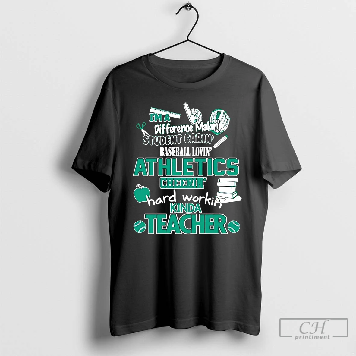 Classic Im A Difference Making Student Caring Baseball Loving Oakland Athletics T Shirts Hoodie Longsleeve