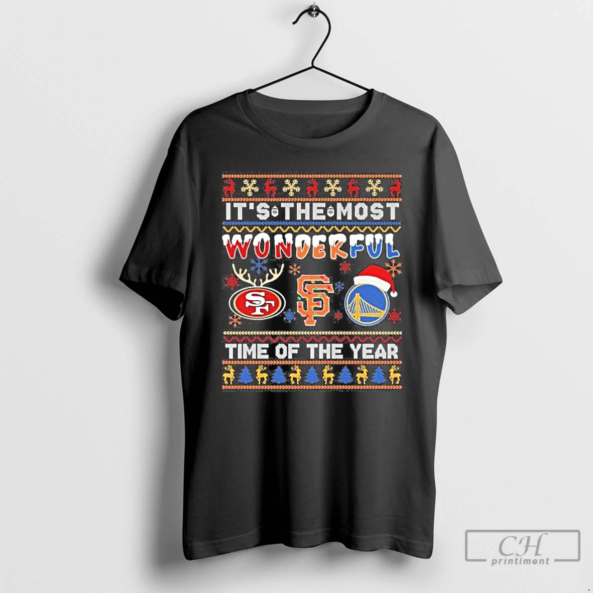 Classic Its The Most Wonderful Time Of The Years San Francisco Sports Teams Christmas Ugly T Shirts Hoodie