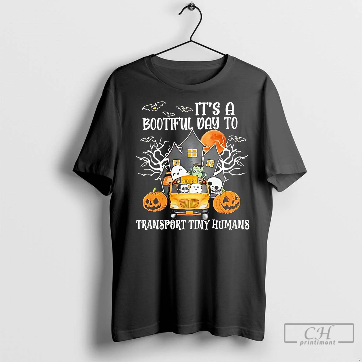 Classic Its A Bootiful Day To Transport Tiny Humans Halloween T Shirt