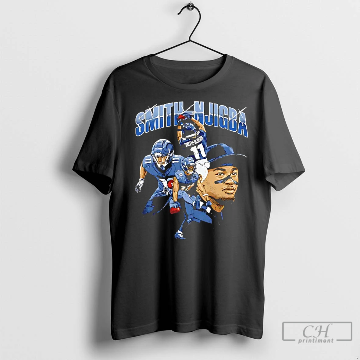 Classic Jaxon Smith Njigba Seattle Seahawks Player Collage T Shirt