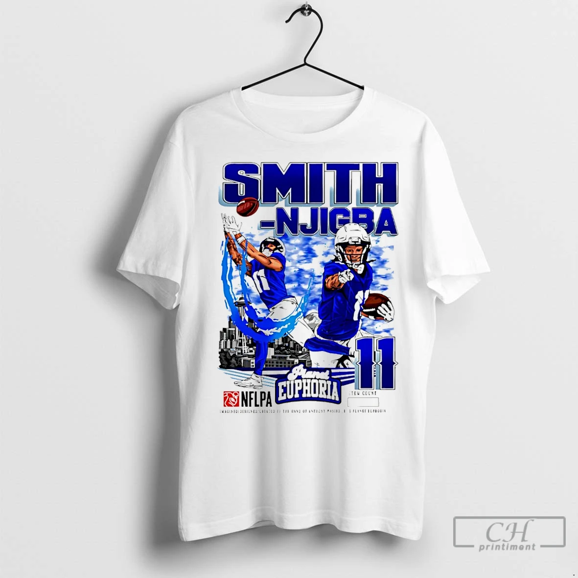 Classic Jaxon Smith Njigba Seattle Seahawks Player Comic T Shirt