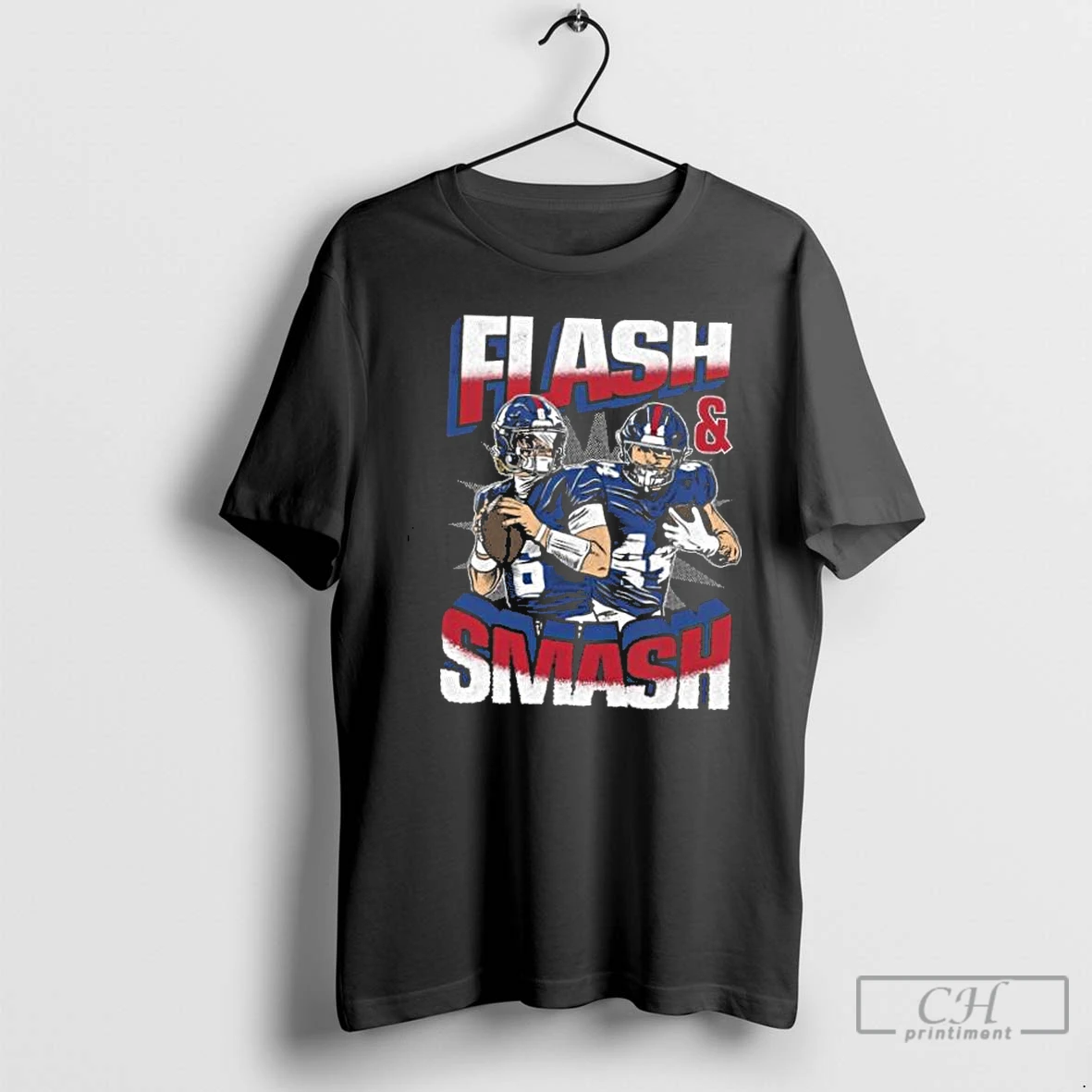 Classic Jaxson Dart And Cam Skattebo Flash And Smash New York Giants 2025 T Shirts Hoodie