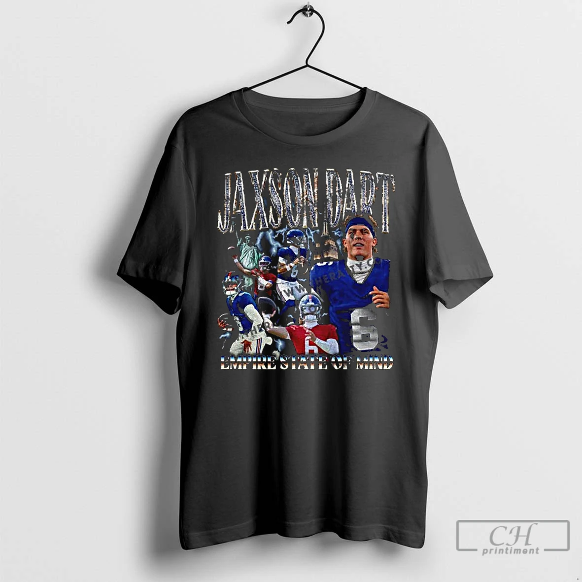Classic Jaxson Dart New York Giants Emprire State Of Mind T Shirts Hoodie