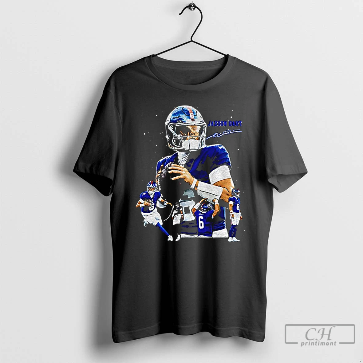 Classic Jaxson Dart The Arrival New York Giants Nfl Football Signature Graphic T Shirts Hoodie