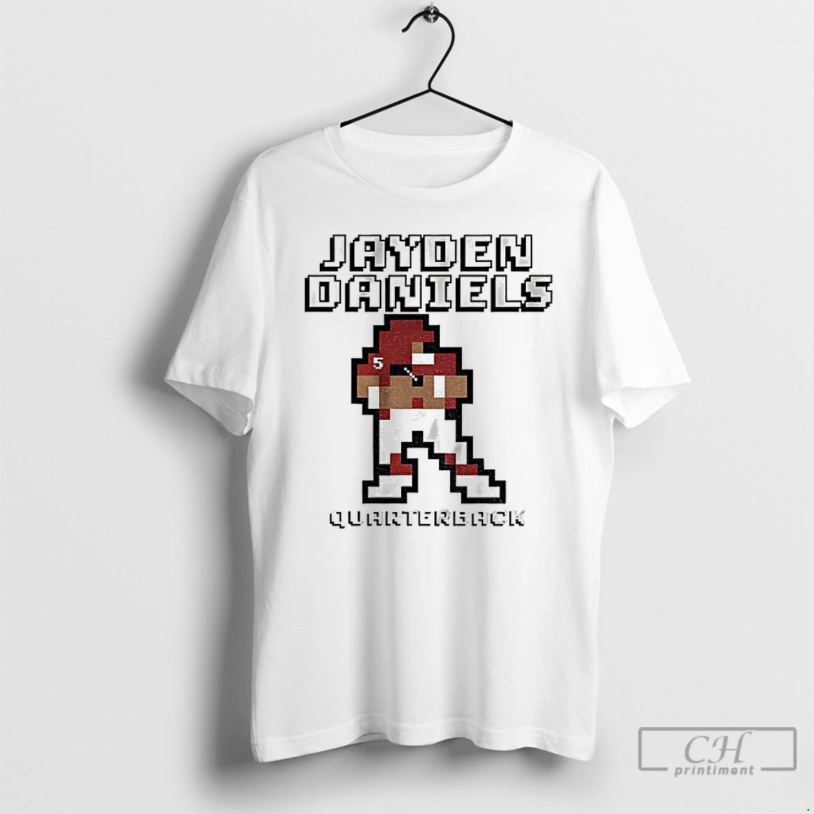 Classic Jayden Daniels Quarterback Washington Commanders Nfl Football Retro Baller 8bit T Shirts Hoodie