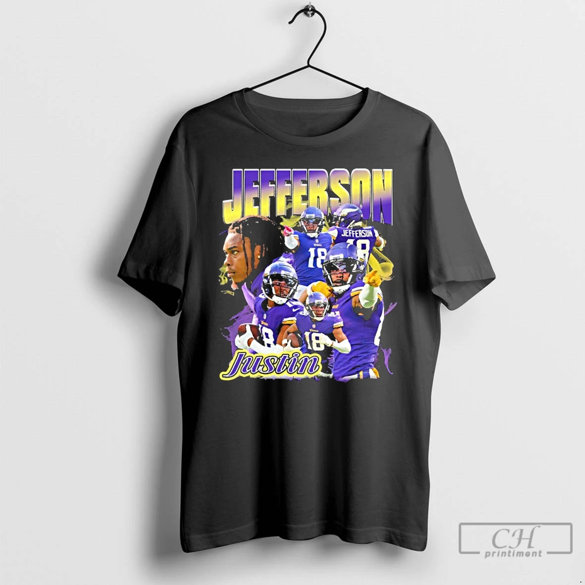 Classic Jefferson Justin 18 Player T Shirts Hoodie