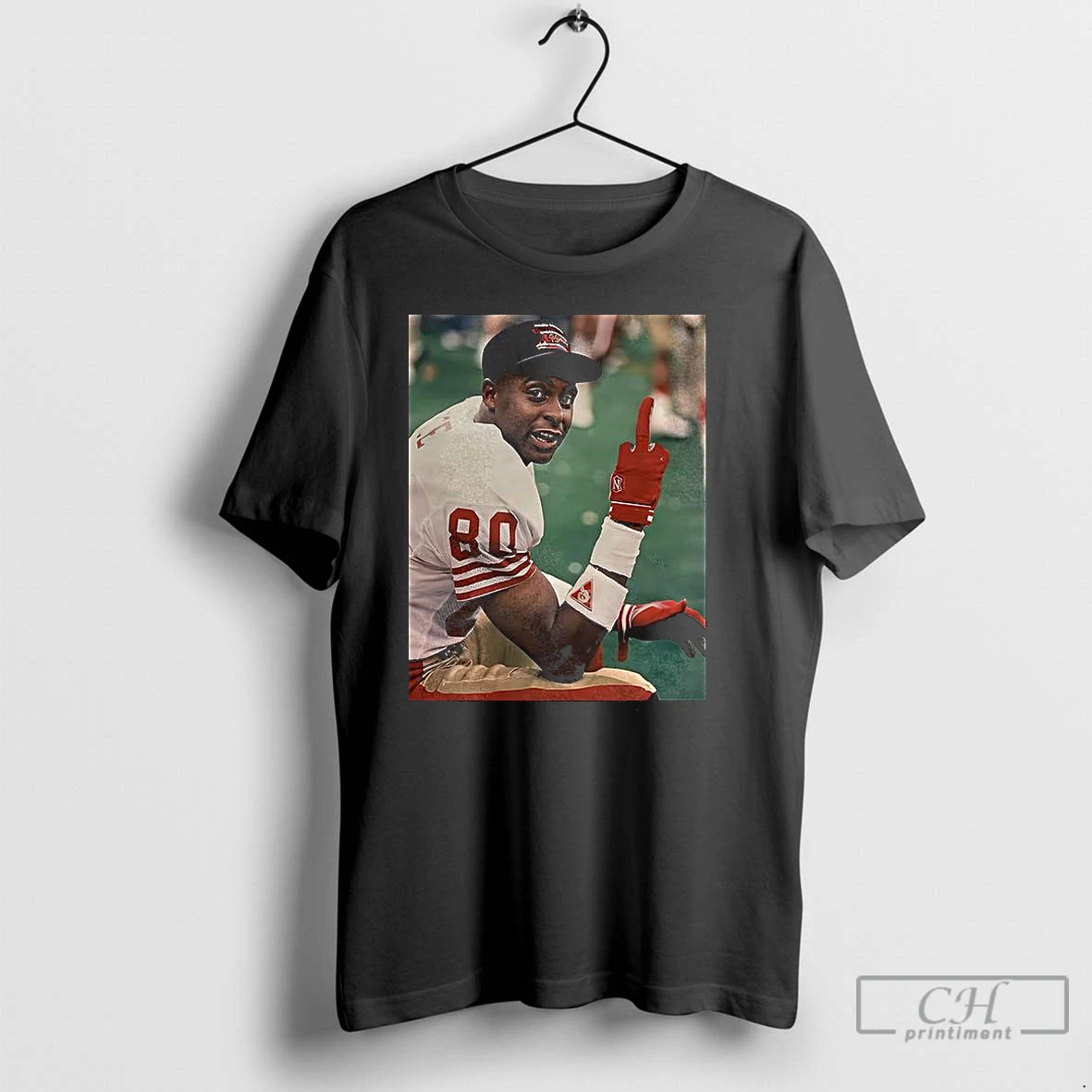 Classic Jerry Rice San Francisco 49ers Football Middle Finger T Shirts Hoodie Longsleeve