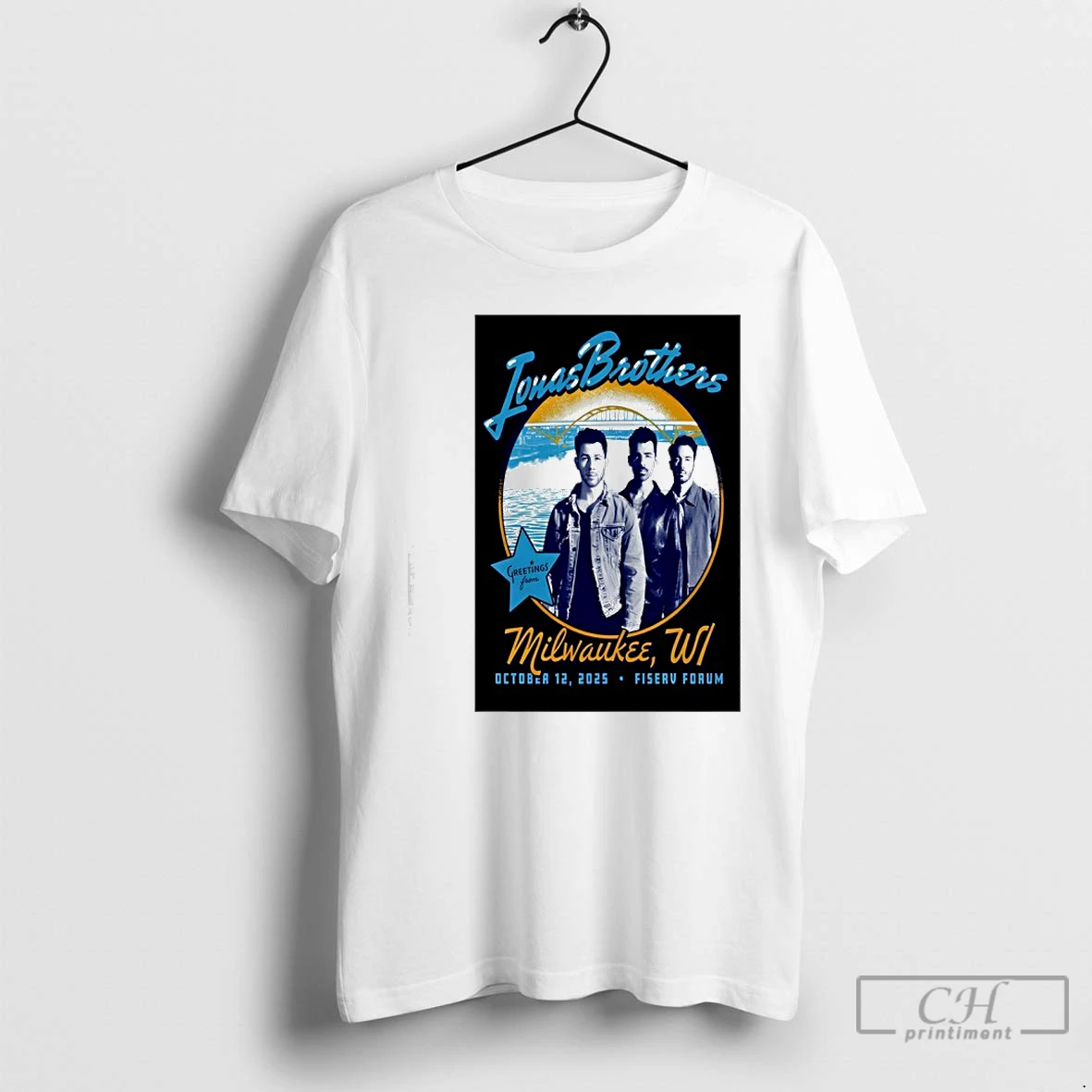 Classic Jonas Brothers Oct 12 2025 Fiserv Forum Milwaukee Wi T Shirts Hoodie