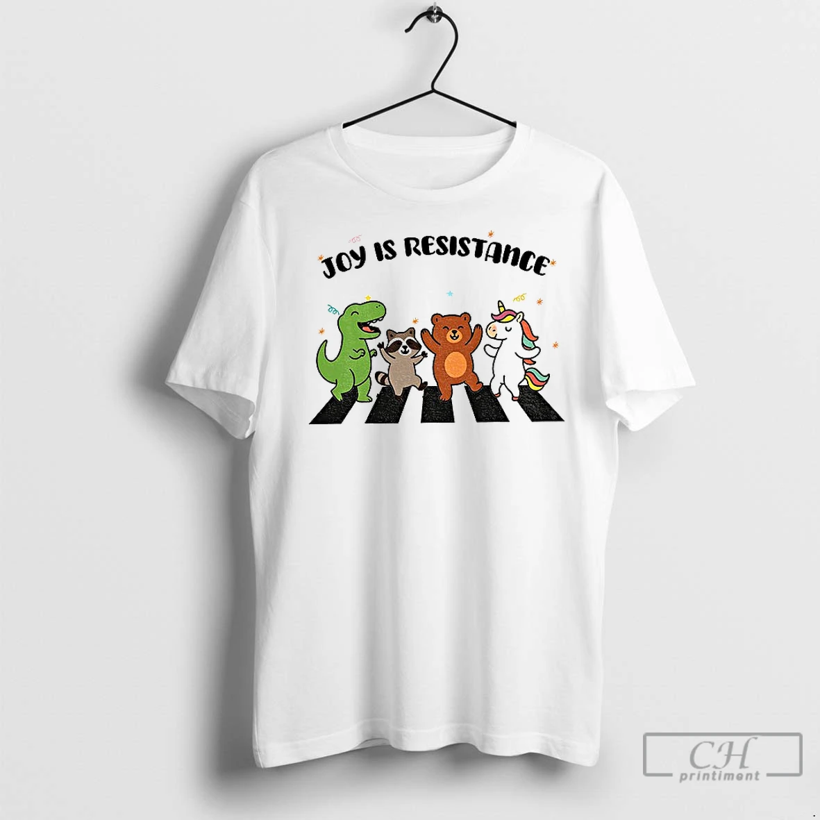 Classic Joy Is Resistance Animal Dancing Portland Frog Abolish Ice T Shirt
