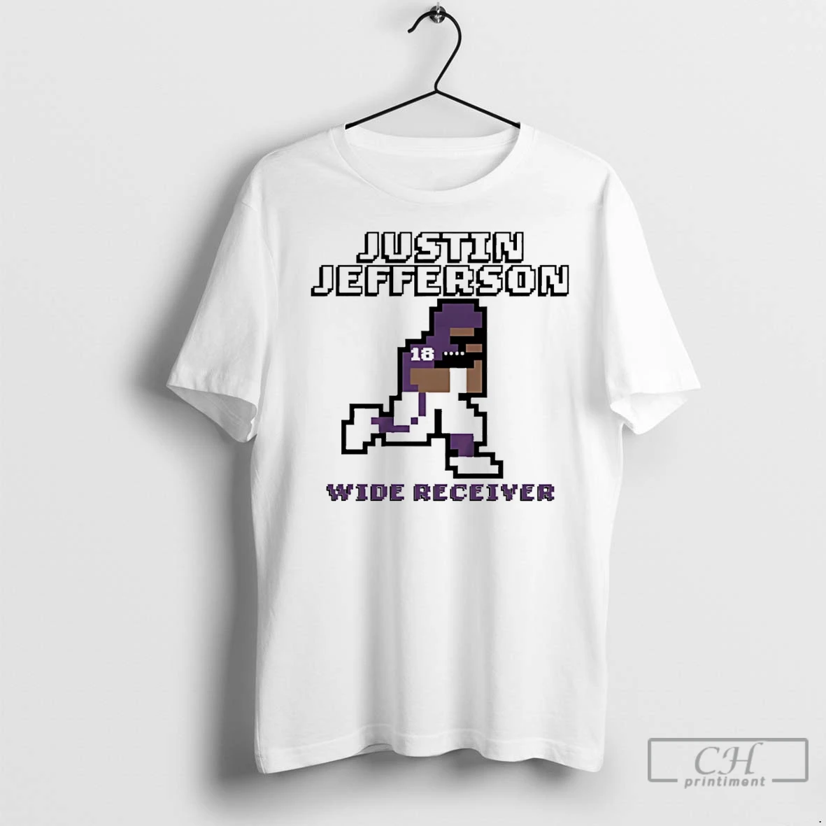Classic Justin Jefferson Minnesota Vikings Wide Receiver Retro Baller T Shirt