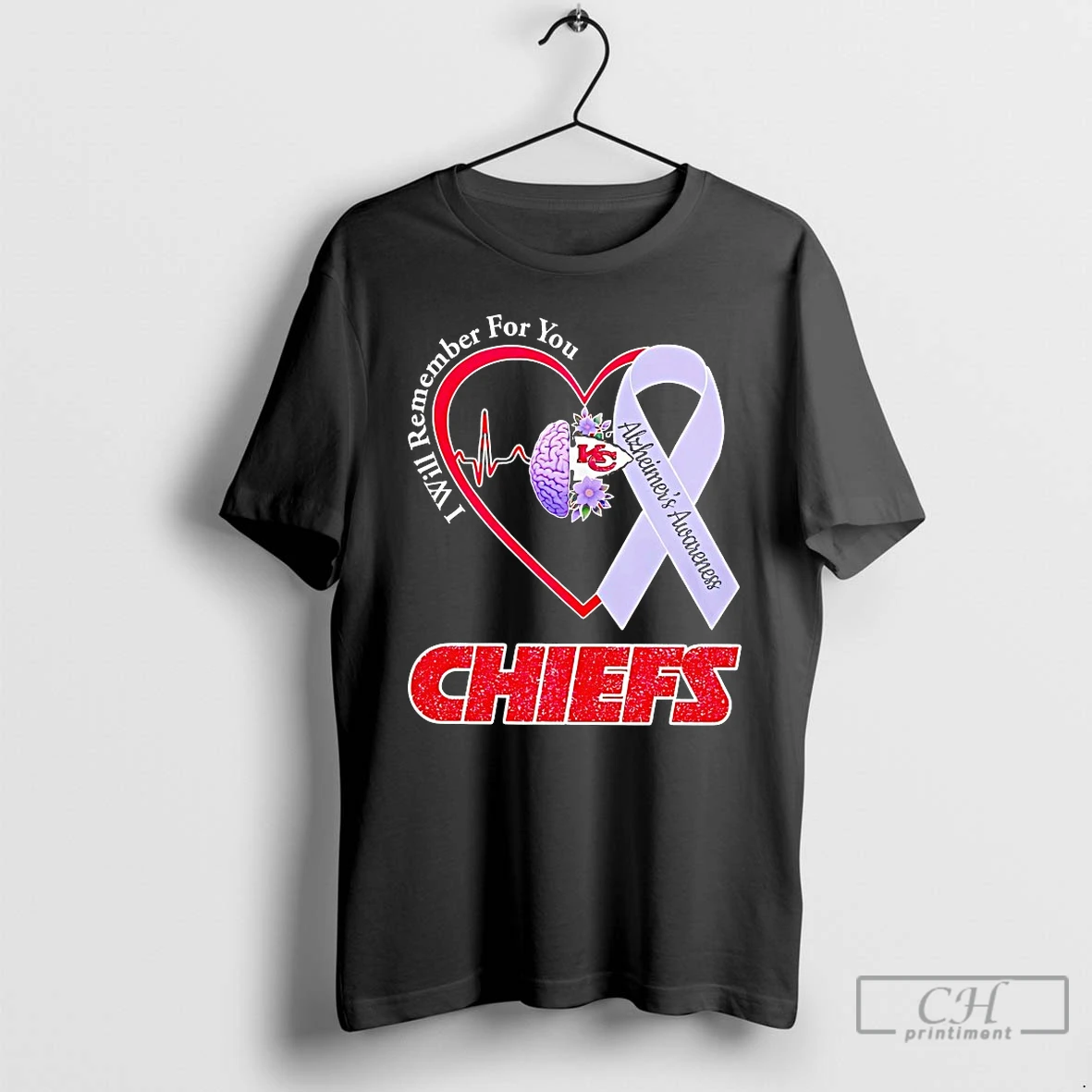 Classic Kansas City Chiefs I Will Remember For You Alzheimers Awareness T Shirts Hoodie