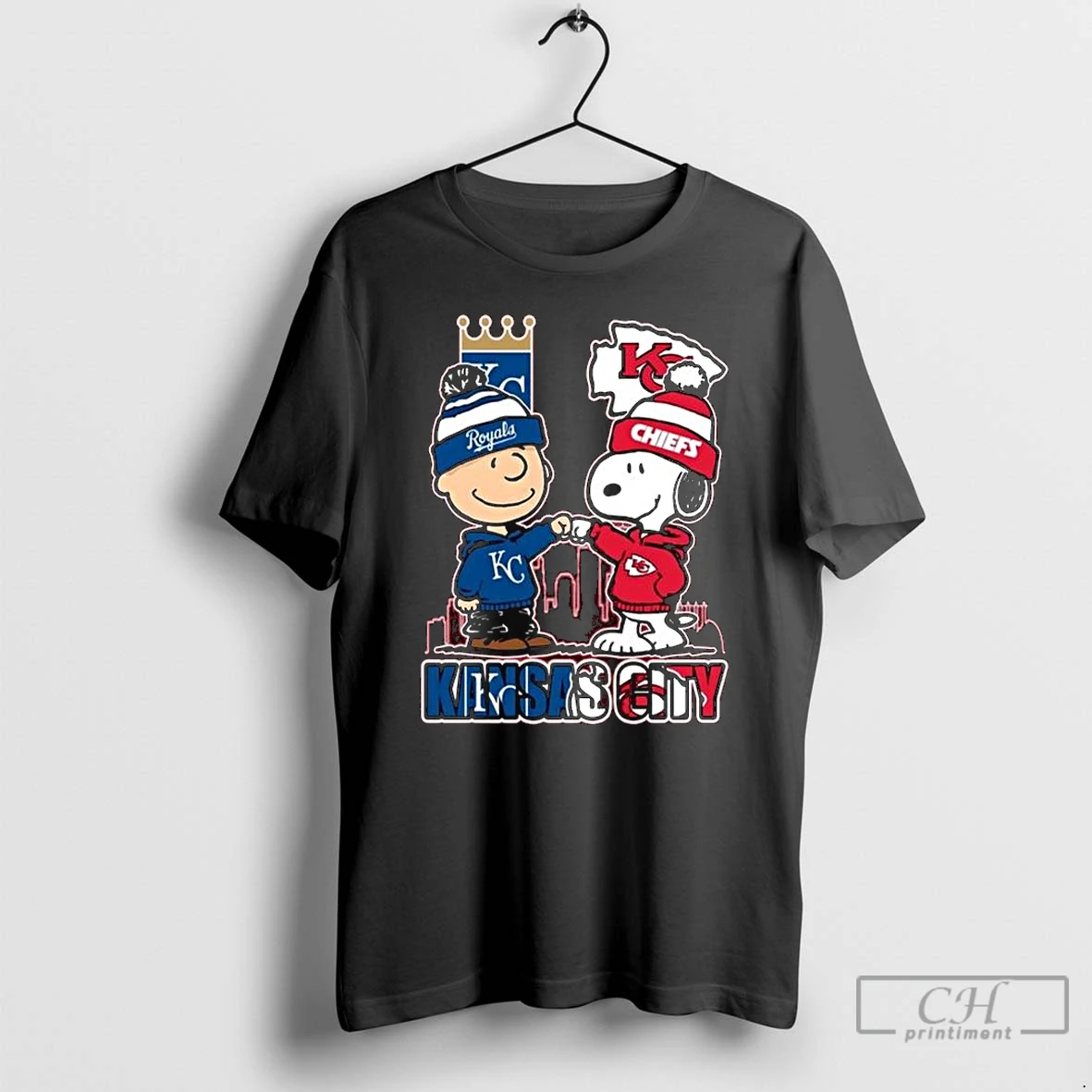 Classic Kansas City Chiefs Kc Royals Snoopy 75th Anniversary Of Peanuts 2025 Long Sleve T Shirts Hoodie