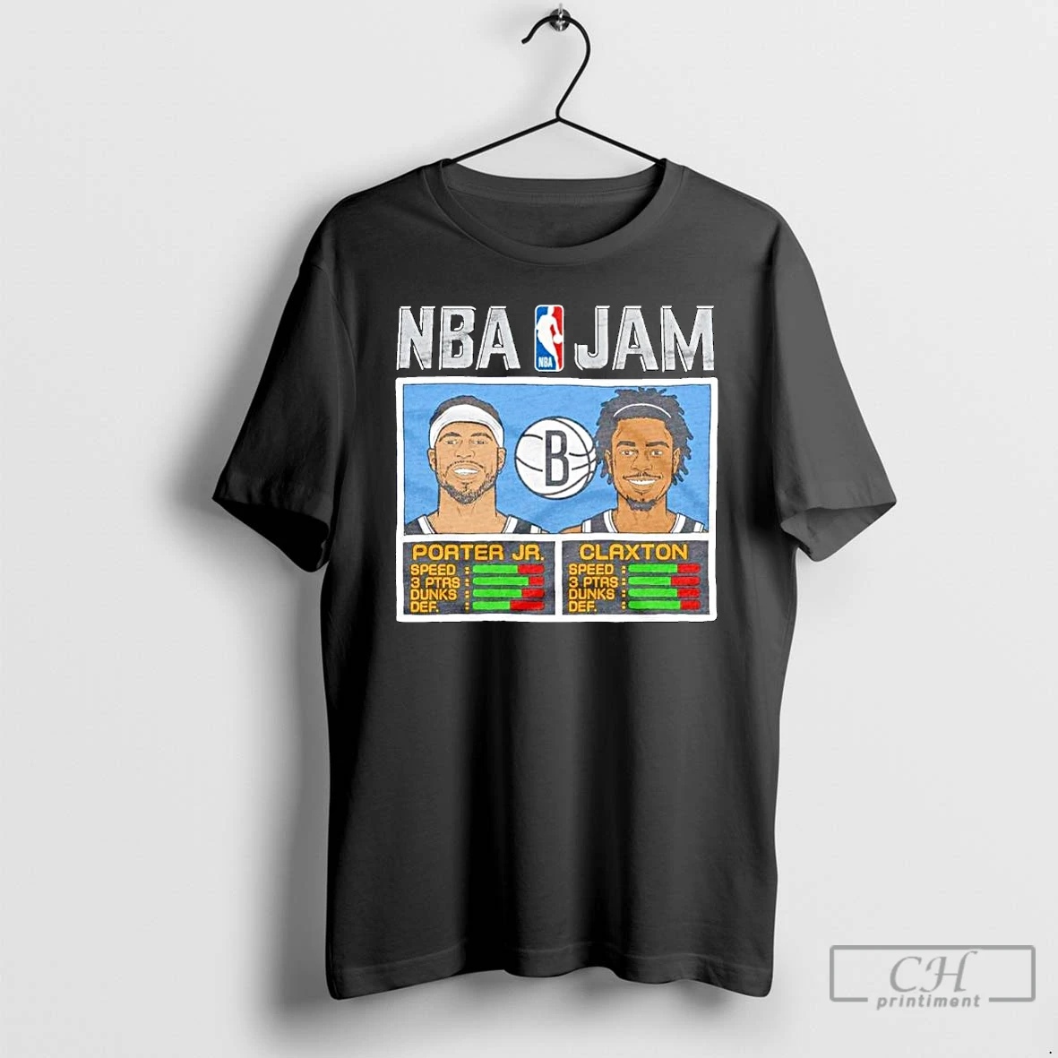 Classic Kevin Porter Jr And Nic Claxton Brooklyn Nets Nba Jam Ornaments T Shirts Hoodie