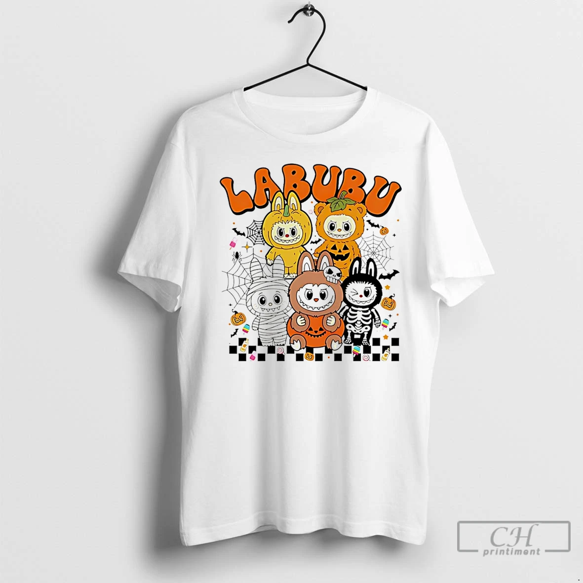 Classic Labubu Cosplay Horror Characters Halloween T Shirt