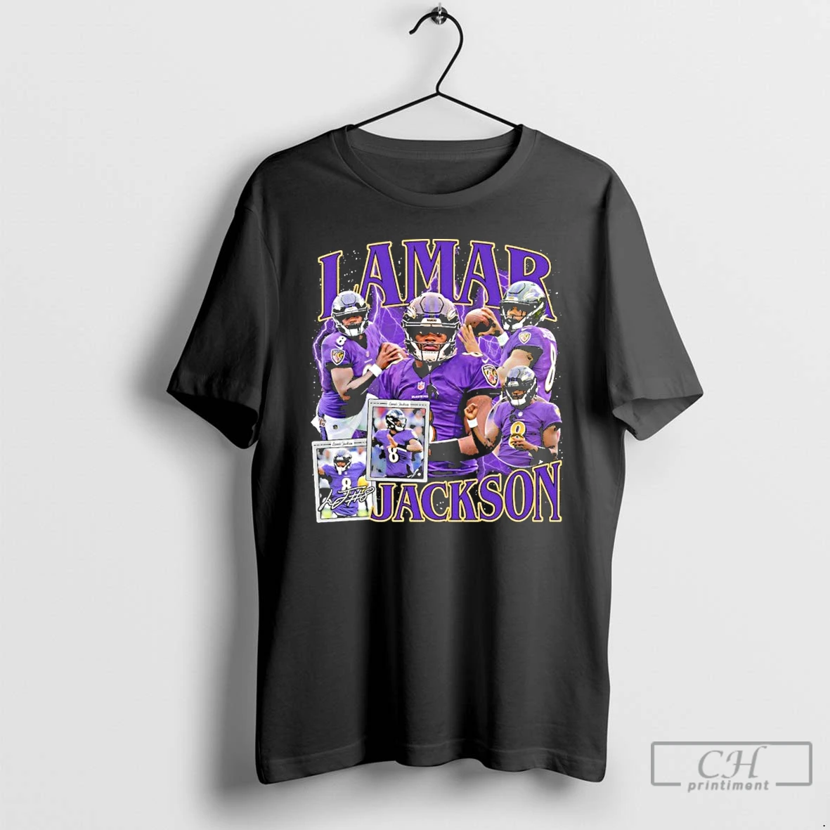 Classic Lamar Jackson 8 Player Signature T Shirts Hoodie