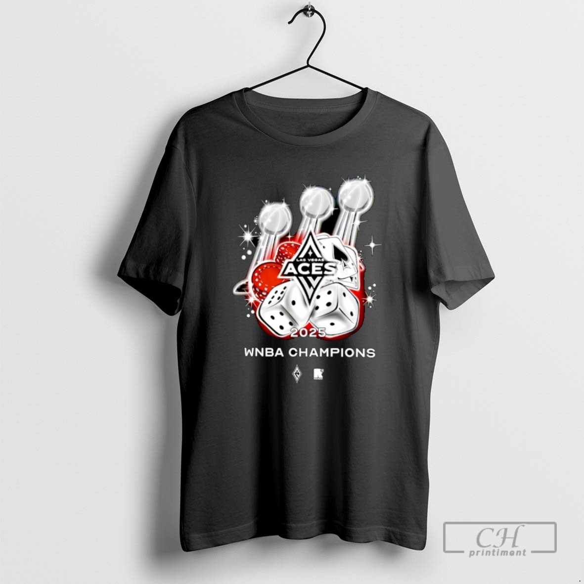 Classic Las Vegas Aces Three Time Wnba Champions 2025 Casino T Shirts