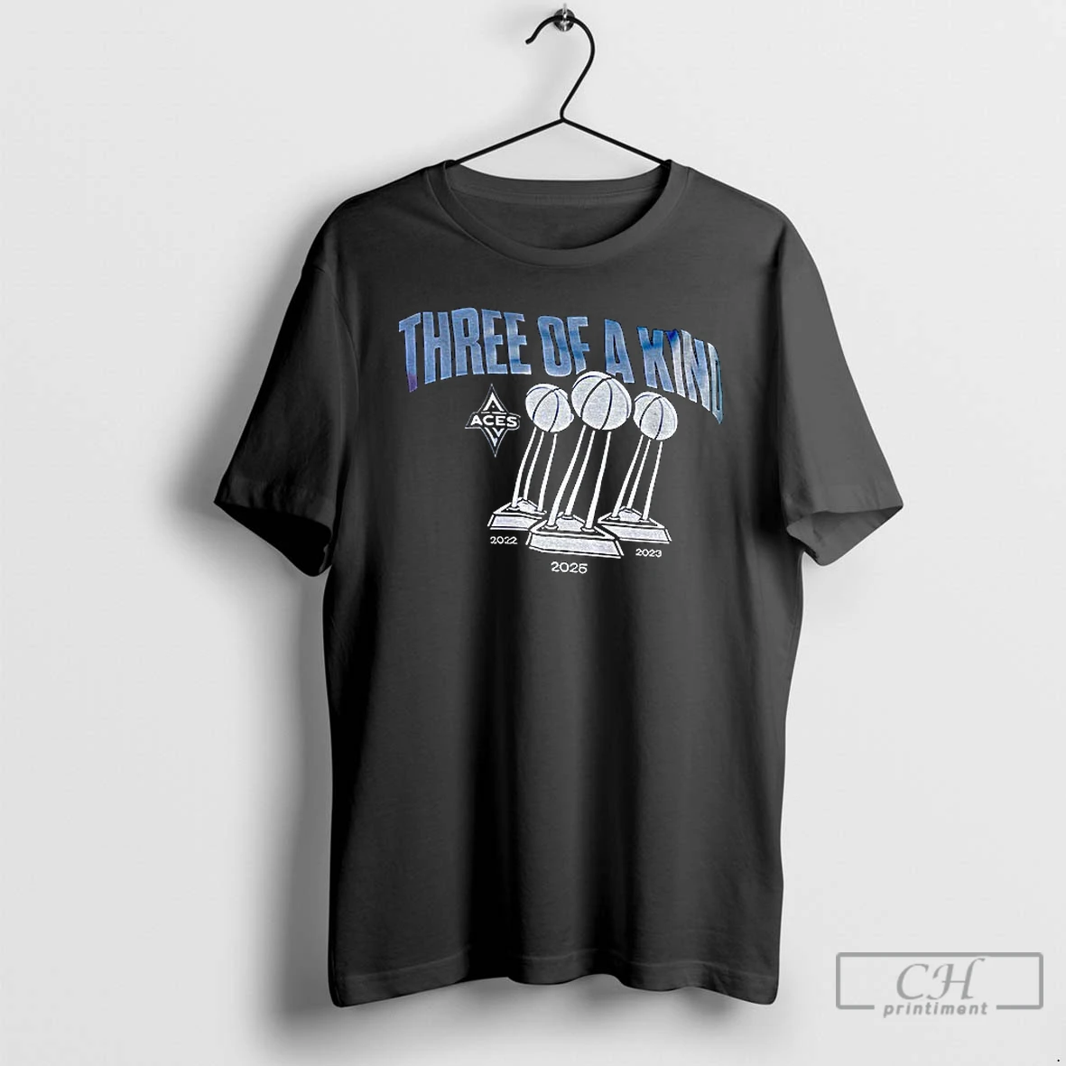 Classic Las Vegas Aces Wnba Three Of A Kind 2022 2023 2025 Champions Trophy T Shirts Hoodie