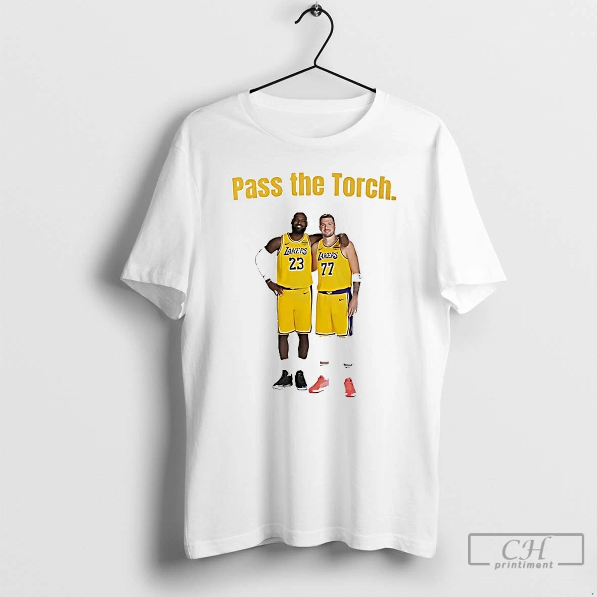 Classic Lebron James And Luka Doncic Pass The Torch T Shirts Hoodie Longsleeve
