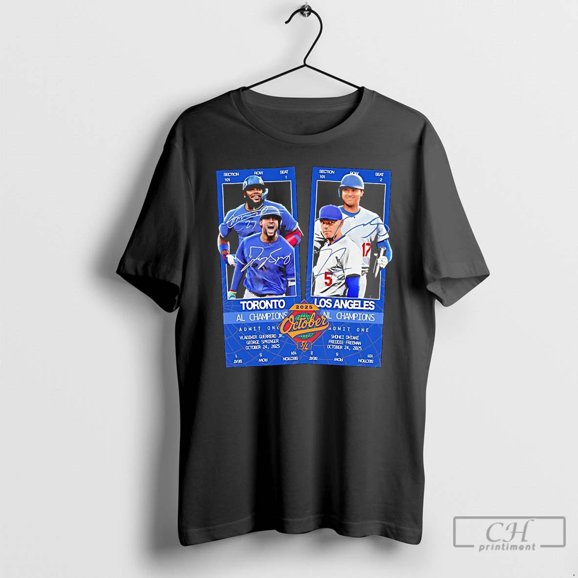 Classic Los Angeles Dodgers Vs Toronto Blue Jays October 2025 Al Champions T Shirts Hoodie