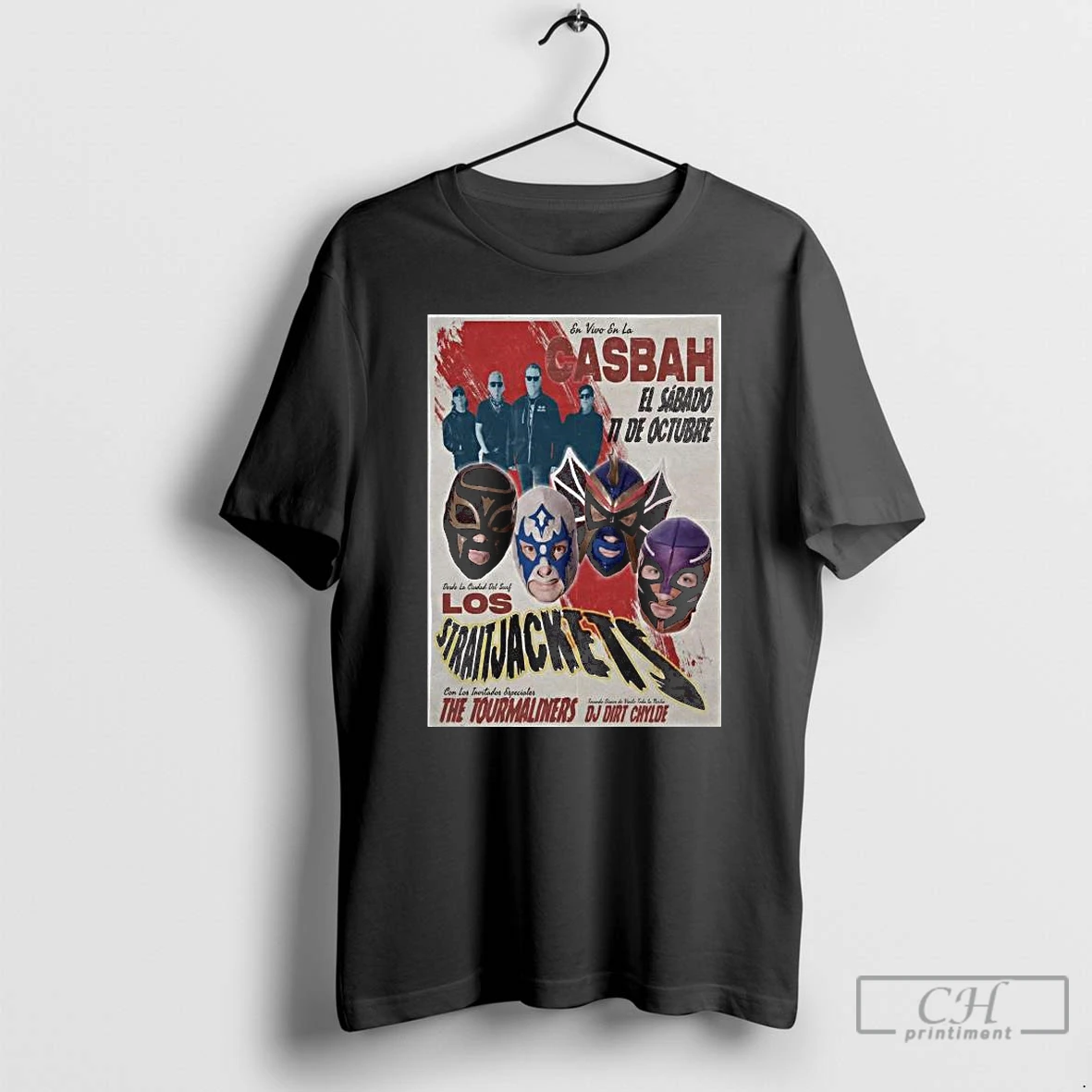 Classic Los Straitjackets With The Tourmaliners October 11 2025 San Diego Event Long Sleve T Shirts Hoodie
