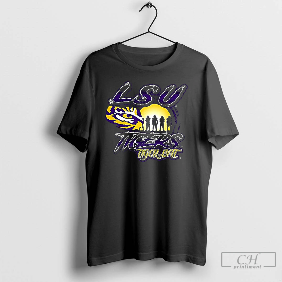 Classic Louisiana State University Tigers Football Tiger Bait Silhouette Player T Shirts Hoodie