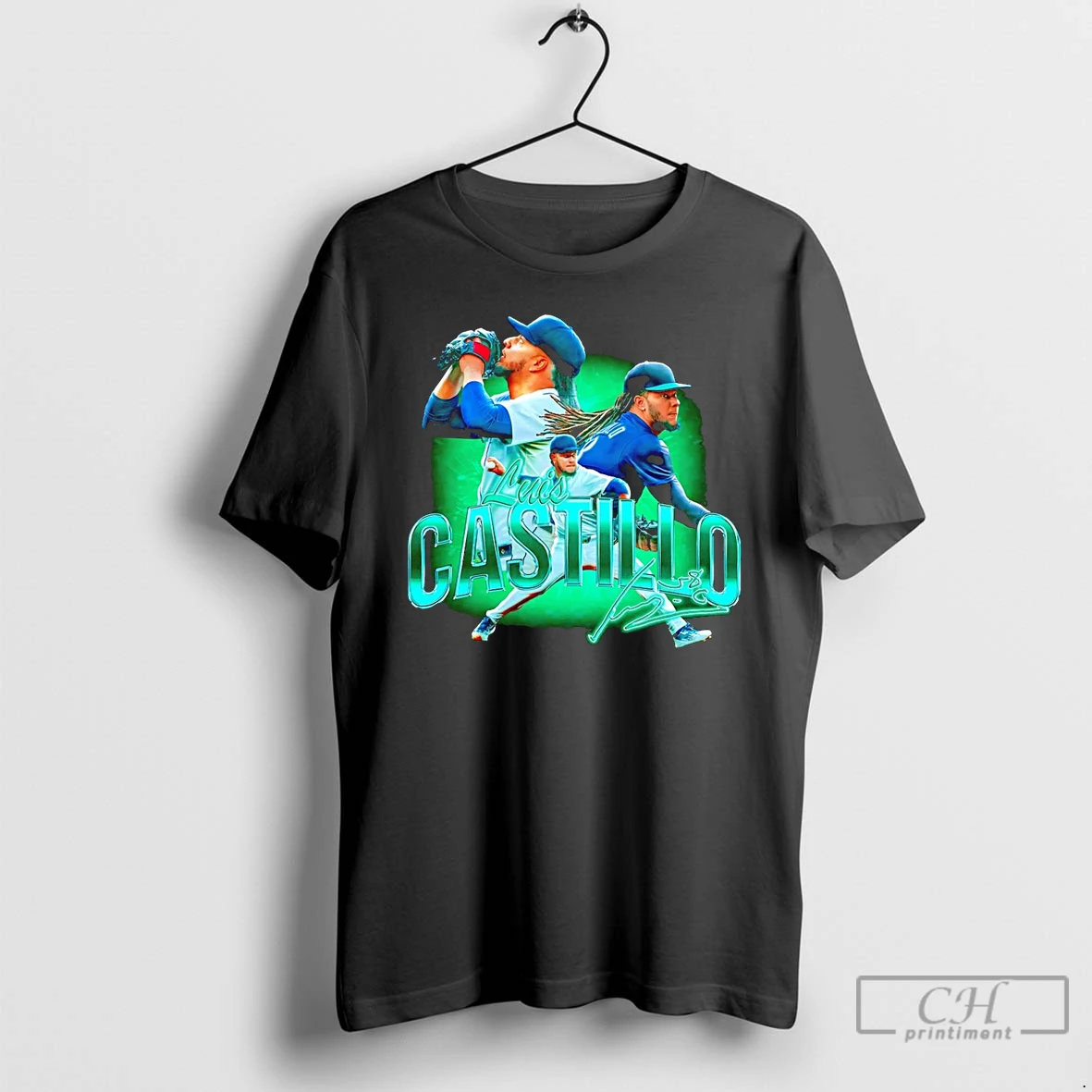 Classic Luis Castillo Seattle Mariners Signature Player Collage T Shirts Hoodie