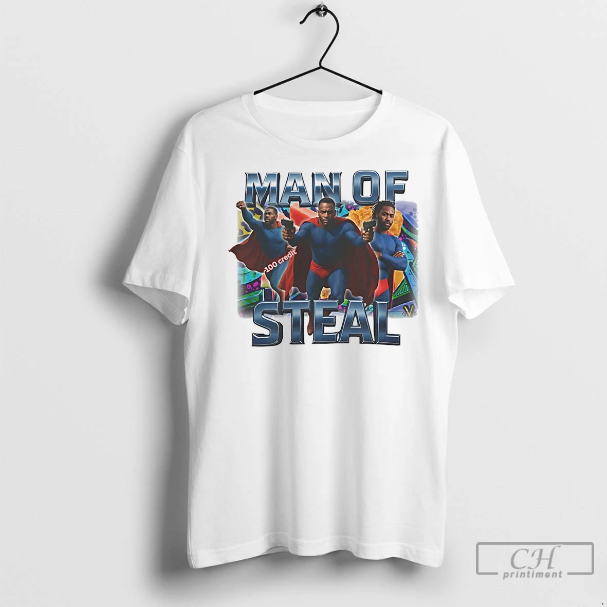 Classic Man Of Steel Superman Cosplay Graphic T Shirt