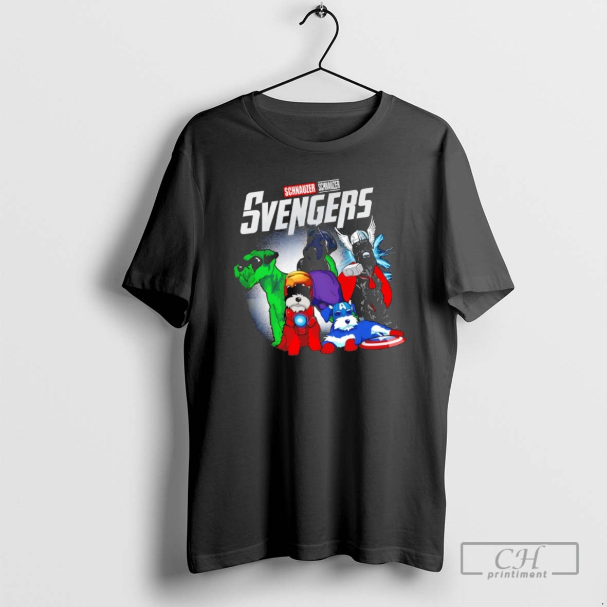 Classic Marvel Schnauzer Avengers Superhero Dog Shirt Sweater